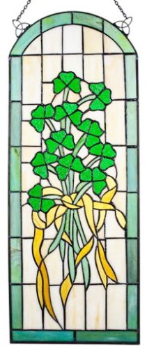 10x14 Irish Rooster Celtic Art Glass Decoration Home Suncatcher Window Decor 
