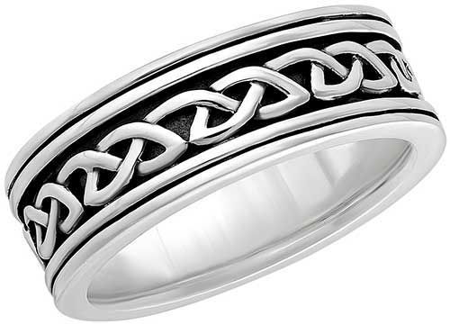 Celtic band Celtic knot ring Celtic jewelry men/'s band gift wedding ring men/'s ring wedding band oxidized silver ring band for women