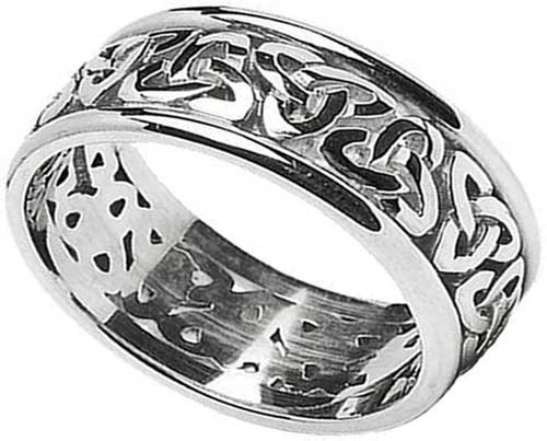 Celtic Wedding Band - Trinity - 8.4mm - gu013wwL