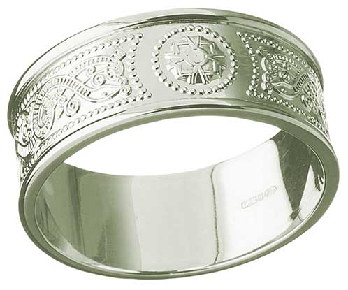 Celtic Wedding Band Mens 8 9mm G034wwL   L Celtic Wedding Bands Warrior Shield G034wwl A 