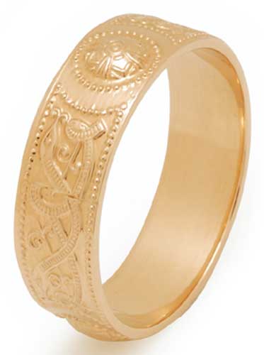 Sterling Silver Narrow Celtic Warrior Shield Wedding Ring Unique Celtic Wedding Rings