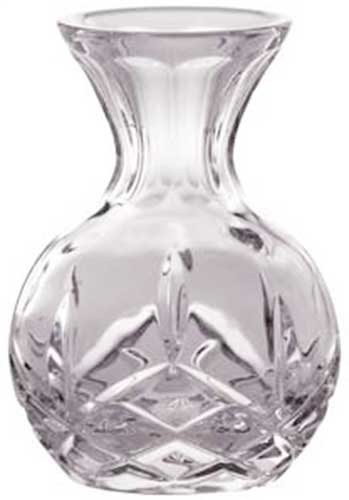 Galway Longford Crystal 8 Inch Footed Bulb Vase 