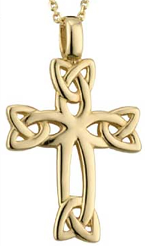 14ct Gold Diamond and Emerald Claddagh Cross Pendant – All Celtic Jewellery