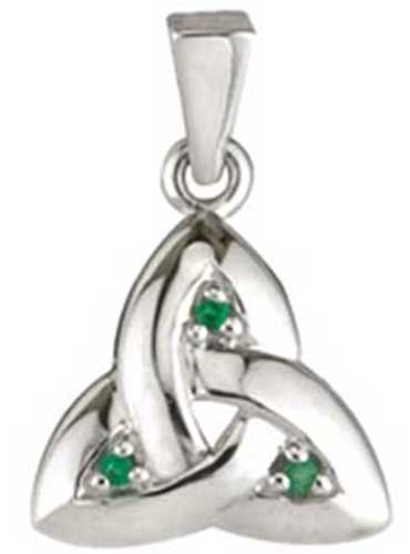 Amazon.com: Silvershake Natural Emerald Green Agate 925 Sterling Silver  Triquetra Celtic Knot Pendant with 18 Inch Chain Necklace : Clothing, Shoes  & Jewelry