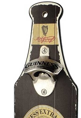 Wall-Mounted Bottle Opener and Arthur Guinness Signature Cap Catcher Opener Pack 3-Piece Gift Pack - Includes Gravity Pint Glass Guinness