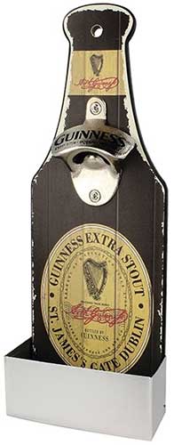 Wall-Mounted Bottle Opener and Arthur Guinness Signature Cap Catcher Opener Pack 3-Piece Gift Pack - Includes Gravity Pint Glass Guinness