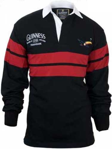 Polo Shirt  ~ Pick Your Size M L XL 2XL ~ New Guinness Black Red Toucan Rugby 