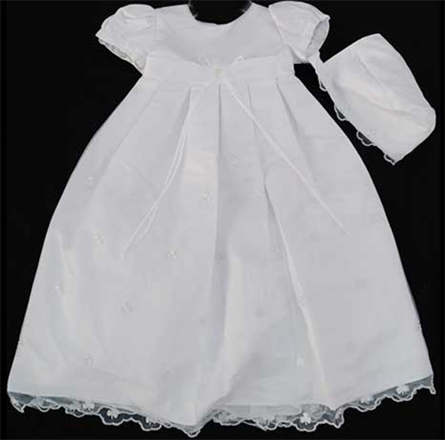 irish christening gowns with shamrocks