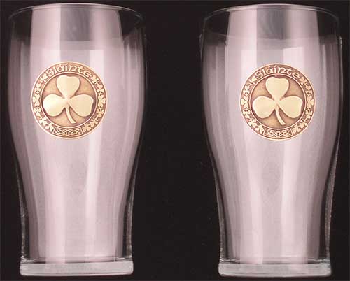 Buy Irish Claddagh Tall Beer Glasses
