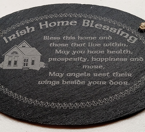 Irish Home Blessing Plaque Slate