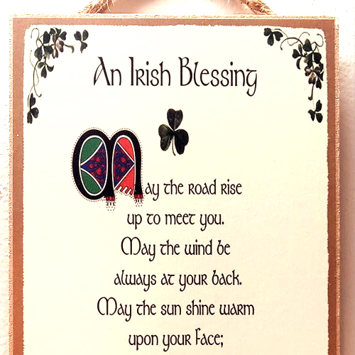 Irish Blessing Plaque - Wood - c5x10