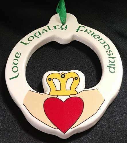 CA Irish Claddagh Ornament Love Friendship and Loyalty 