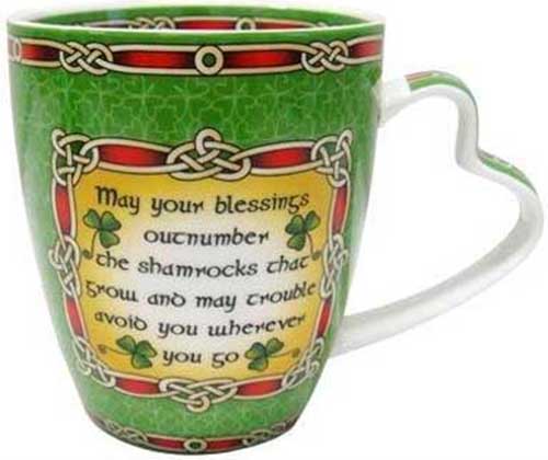 Traditional Irish Blessing Mug Set