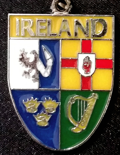 keychain key chain ring flag national shield ireland province 