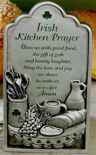 L Irish Kitchen Blessings Plaque 