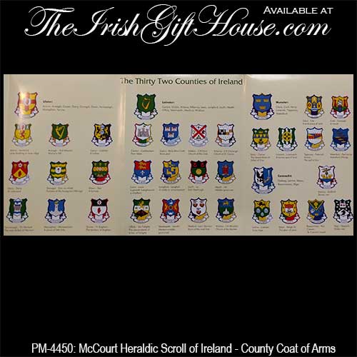 Irish Names Map - Coat of Arms