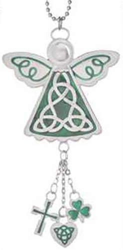 Irish Angel Rear View Mirror Charm - Celtic Dress