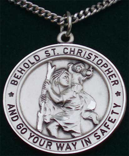 Personalised St Christopher pendants for him - Scarlett Jewellery