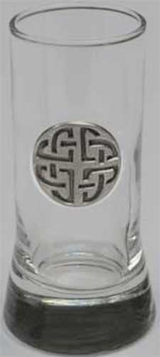 Boxed Irish Shot Glass With Trinity Knot Design 