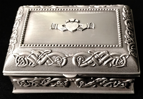 Mullingar Pewter Small Claddagh Jewelry Box