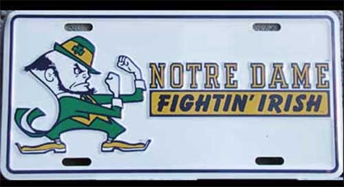 High-Grade License Plate Cover for Notre Dame Fighting Lrish,Applicable to US Standard Notre Dame License Plate,Personalize Your ND License Plate 