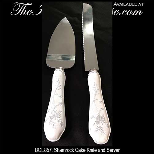 Shamrock Cake  Knife  and Server 