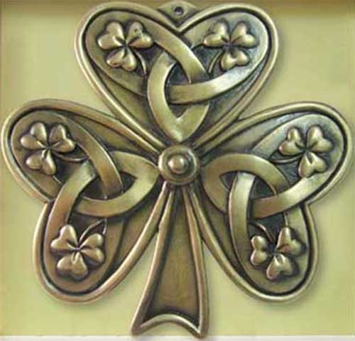 Irish Wooden Shamrock Hanging Decoration