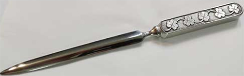 Firefighter Pewter Letter Opener 