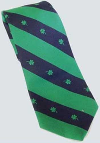 St Patricks Day Lucky Irish Green White Shamrocks Gibson Vintage Bow Tie NOS 