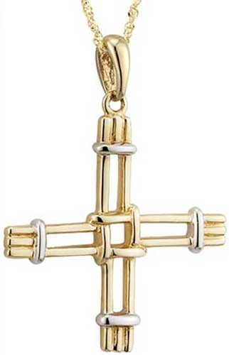 l st brigids cross necklaces gold 45567