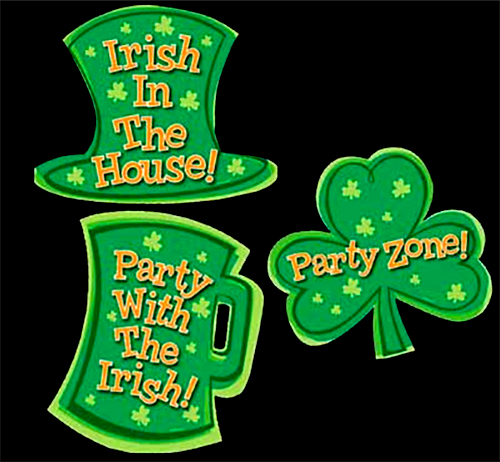 Patrick Day Party Decoration Set 12 Pieces Shamrock Leprechaun Hanging Foil Swirls and Lucky in Love Banner Shamrock Clover Garland for Irish Day Decorations St 