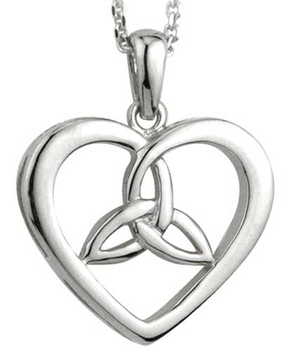 Mens Oxidized Silver Celtic Trinity Knot Pendant