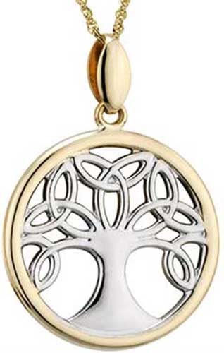 10K Gold Celtic Tree Of Life Pendant - Solvar Irish Jewellery