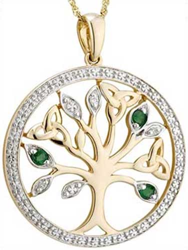 9ct Gold Tree of Life Pendant Necklace | Jewellerybox.co.uk