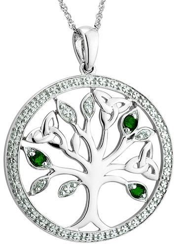 Tree of Life Necklace - White Gold - 46728