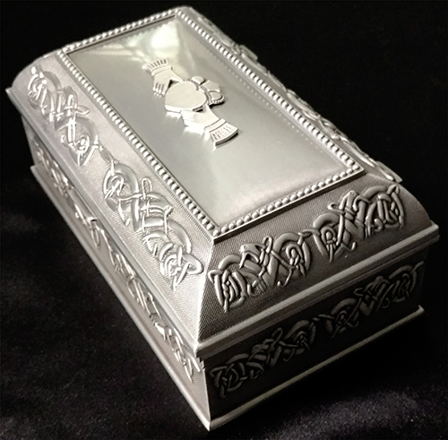 Irish Jewelry Box - Claddagh - Mullingar Pewter