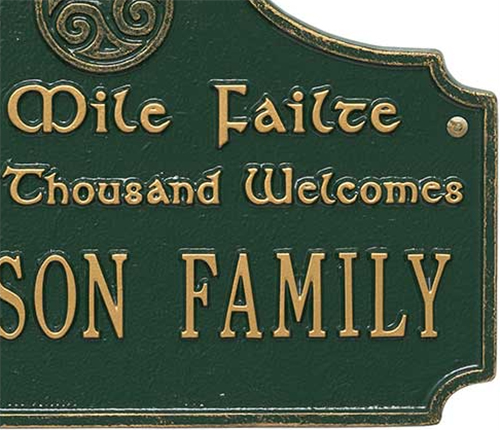 Cead Mile Failte House Sign - Personalized - Irish 3315gg