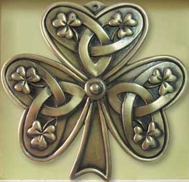 Shamrock Irish Ireland Three 3 Leaf Clover Cufflinks Gift Boxed Onyx Art 