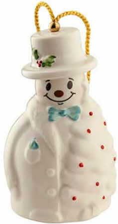 Belleek Christmas Ornament - Snowman - Fir Tree