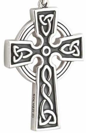 Celtic Cross Necklace for Men - Sterling Silver