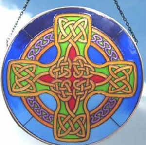 Eternal Love Claddagh Cross Patch, Celtic Cross Patches