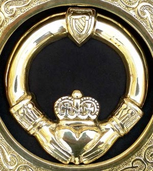 Claddagh Door Knocker - Solid Brass Premium Size, Handcrafted Irish Design