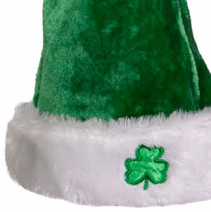 Shamrock hot sale santa hat