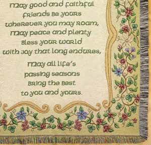 Irish Blessing Blanket - Claddagh
